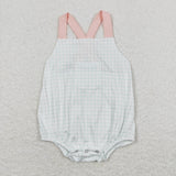 Green Plaid Pocket Boys Summer Romper