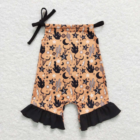 Cactus Stars Brown Girls Summer Romper