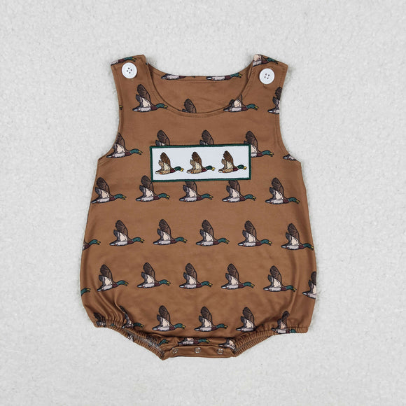 Duck Brown Green Boys Summer Romper