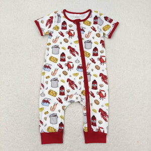 Crab Corrn Crawfish Boys Summer Romper