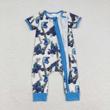 Off-road Motorcycle Beige Boys Summer Romper