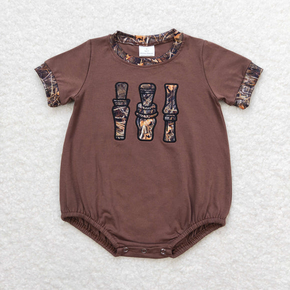 Camo Bottles Brown Boys Summer Romper