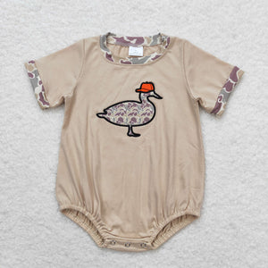 Orange Hat Camo Duck Boys Summer Romper