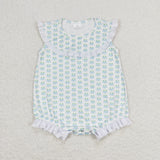 Crab White Ruffles Girls Summer Romper