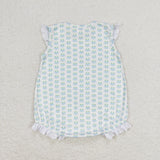 Crab White Ruffles Girls Summer Romper