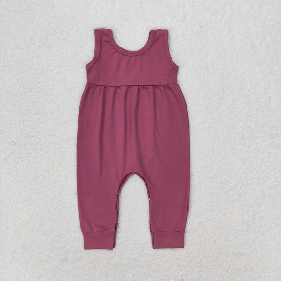 Solid Purple Girls Summer Romper