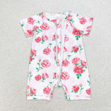 Floral Pink Girls Summer Romper