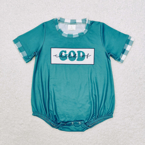 Child of God Blue Boys Thanksgiving Romper