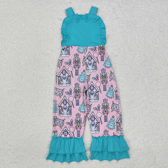 Cartoon Ballet Pink Blue Girls Christmas Jumpsuit