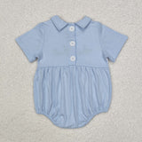 Duck Blue White Boys Summer Romper