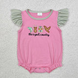 this is god's country Stripe Pink Girls Summer Romper