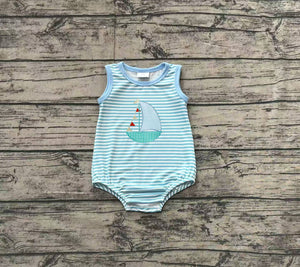 Pre-sale Boat Stripe Boys Summer Romper