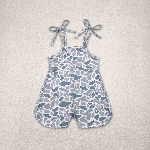 Gray Camo Girls Jumpsuit