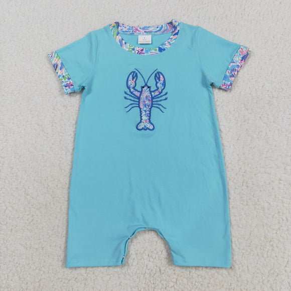 Crawfish Blue Boys Summer Romper