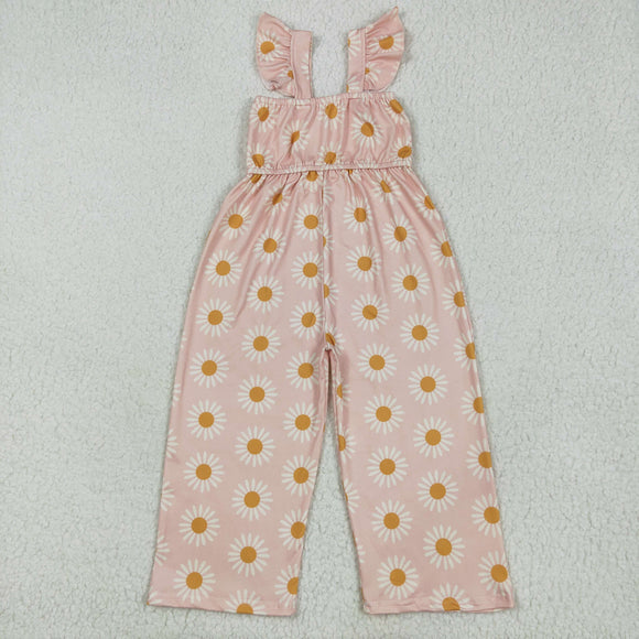 Floral Pink Girls Jumpsuit