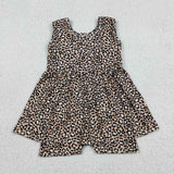 Leopard Print Brown Girls Jumpsuit