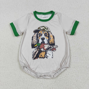 Duck Dog Green Gray Boys Summer Romper