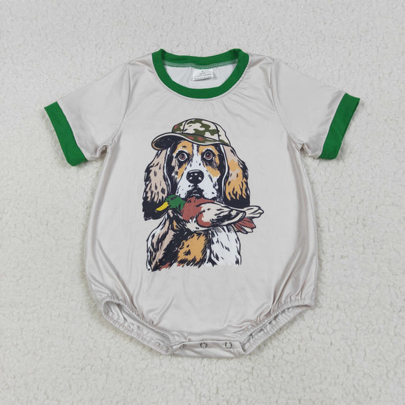 Duck Dog Green Gray Boys Summer Romper