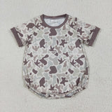 Duck Camo Brown Beige Boys Summer Romper