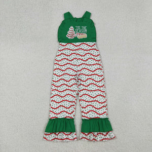'tis the season Cookies Green Girls Christmas Jumpsuit