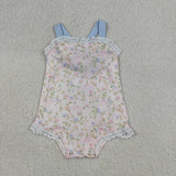 Floral Lace Ruffles Girls Summer Romper