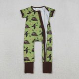 Duck Camo Cap Green Boys Summer Romper