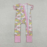 Bunny Camo Pink Girls Easter Romper