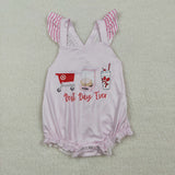 Best Day Ever Stripe Pink Girls Summer Romper