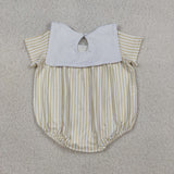 Sheep Jesus Stripe Boys Easter Romper
