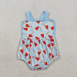 Popsicle Pocket Blue Boys 4th of July Romper