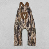 Deer Brown Pocket Camo Boys Summer Romper