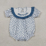 Daddy's Girl Floral Smocked Girls Summer Romper