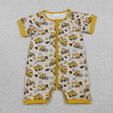 Construction Truck Boys Summer Romper