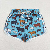 Adult Cows Blue Mommy & Me Shorts