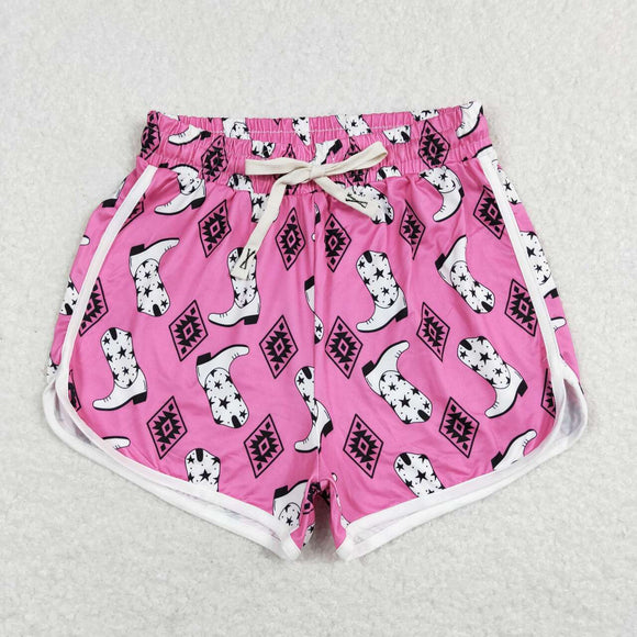 Adult Boots Aztec Hot Pink Mommy & Me Shorts