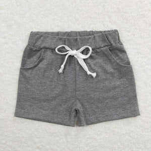 Solid Gray Boys Shorts