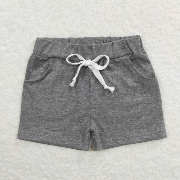 Solid Gray Boys Shorts