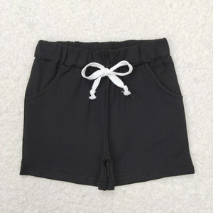 Solid Black Boys Shorts