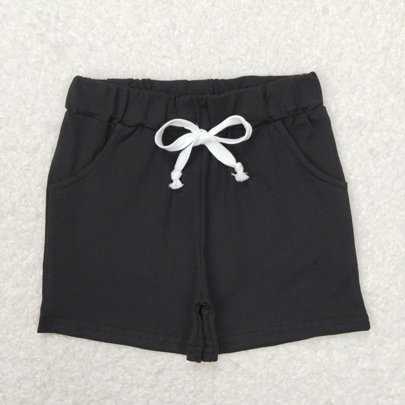 Solid Black Boys Shorts