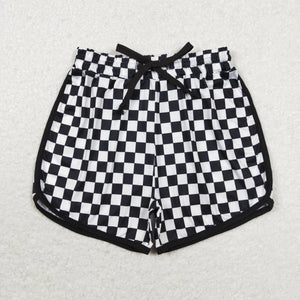 Adult Black White Plaid Mommy & Me Shorts