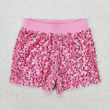 Sequins Pink Girls Shorts