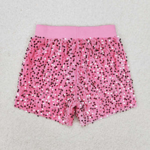 Sequins Pink Girls Shorts