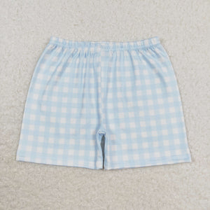 Blue Plaid Boys Shorts