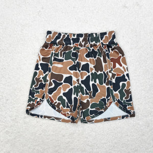 Camo Brown Dark Green Mommy & Me Girls Shorts