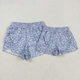 Kids Gray Leopard Print Athletic Mommy & Me Girls Shorts