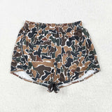 Adult Green Brown Camo Beige Mommy & Me Athletic Shorts