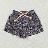 Leopard Print Athletic Girls Shorts