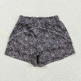 Leopard Print Athletic Girls Shorts