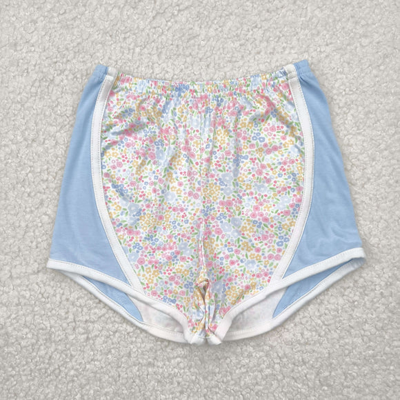 Floral Blue Girls Shorts