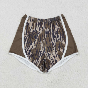 Camo Army Green Girls Shorts
